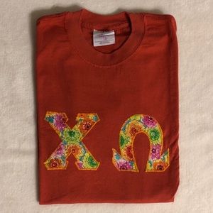 Chi Omega Stitch ❤️💛❤️💛